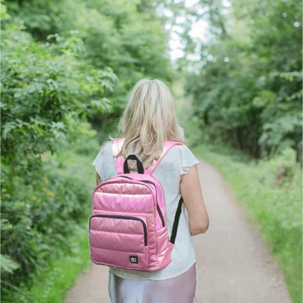 Backpack Women, Small Quilted Lightweight Water Resistant Puffy Casual Daypack